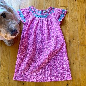 MINI BODEN floral cotton ss dress 9-10 years. So cute!